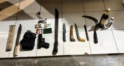 Polres Sorong Gelar Razia Malam, Amankan Pistol Airsoft dan Sejumlah Senjata Tajam