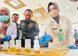 Puluhan Perwira TNI Korem Lilawangsa di Cek Urine Dadakan