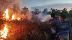 Setengah Hektare Lahan Gambut Terbakar, Tim Dalkarhutla Dishut Kalteng Berjibaku Padamkan Api