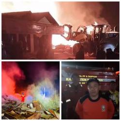 POM Mini Terbakar Hebat, Belasan Rumah, Mobil, dan Sarang Walet Ikut Hangus dilalap Api