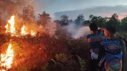 Lahan Gambut di Palangka Raya Terbakar, Tim Dalkarhutla Berjuang Padamkan Api