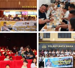 Kapolres Batu Bara AKBP Doly Nelson Nainggolan Ajak Anak Panti Asuhan Nonton Bareng film Sayap-Sayap