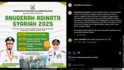 Pemprov Sulsel Raih 4 Penghargaan Adinata Syariah 2025, Andi Sudirman Sulaiman: Ini Jadi Motivasi