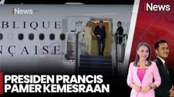 Presiden Prancis Emmanuel Macron Pamer Kemesraan di Indonesia dengan Istri