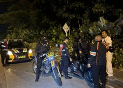 Satgas Manunggal Polres Purwakarta dan Polsek Cikampek Gelar Patroli Gabungan Tekan Kriminalitas