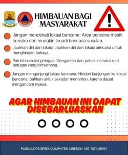 BPBD Cirebon Imbau Warga Tak Dekati Lokasi Longsor Gunung Kuda