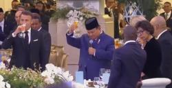 Heboh Momen Bersulang Prabowo-Macron, Istana Pastikan Bukan Wine: Itu Sari Apel!