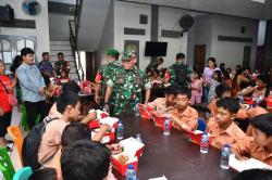 Kodam I/Bukit Barisan Gelar Program Makan Sehat Bergizi untuk 250 Anak Panti Asuhan di Deli Serdang
