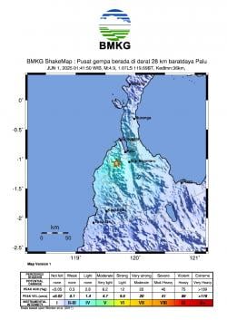 Gempa M4.9 Guncang Sulawesi Tengah, Ini Kata BMKG