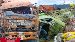 Truk Kargo Ngantuk, Tabrakan Beruntun di Binuang Polewali Mandar: Satu Terbalik, Tiga Luka-Luka