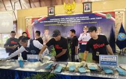 BNNP Jatim Musnahkan Puluhan Kilogram Sabu dan Ganja, Empat Tersangka Dibekuk