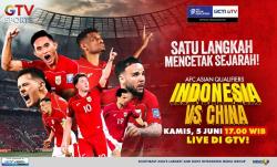 Jadwal Indonesia vs China Laga Penentu Disiarkan Langsung GTV dan RCTI, Nobar di Menara Teratai