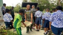 Dukung Pendidikan di Perbatasan, Kodim TTU Sumbang  Semen untuk SLTP Swasta Aurora