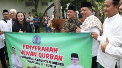 Bantuan 18 Hewan Kurban Diserahkan, Bupati Minta Pengemasan Tak Gunakan Pelastik
