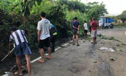Antisipasi Penyebaran Nyamuk DBD, Warga Saganten Sindangbarang Bersihkan Genangan Air
