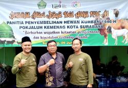 Penyuluh Agama Islam Surabaya Rayakan Idul Adha 1446 H, Sembelih Satu Sapi dan Tiga Kambing Kurban