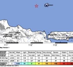 Gempa Magnitudo 4,5 Guncang Laut Utara Jawa , Tak Terasa di Pesisir Lamongan dan Tuban