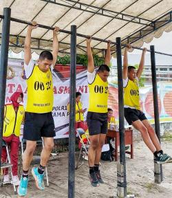 125 Peserta Seleksi Bintara Polri 2025 Jalani Tes Kesamaptaan Jasmani di Polda Kalteng