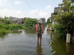 Banjir Kali Lamong Geser ke Cerme, Empat Desa Terendam