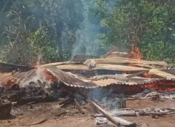 Satu Unit Rumah Ludes Terbakar di Desa Cekal Baru Bener Meriah Aceh