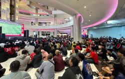 Pesona Square Gelar Nobar Kualifikasi Piala Dunia Jepang vs Indonesia, Ratusan Warga Dukung Garuda