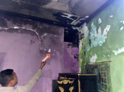Akibat Korsleting AC, Sebuah Rumah di Kesesi Pekalongan Terbakar