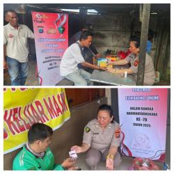 Sambut Hari Bhayangkara ke-79, Polres Belawan Gelar Layanan Kesehatan Gratis untuk Driver Ojol