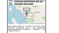 Dua Gempa Guncang Sumatera Barat: Padang Panjang dan Payakumbuh Terdampak