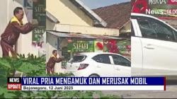 Video - Viral Pria Rusak Mobil Dengan Batu Paving di Bojonegoro, Ini Kata Polisi