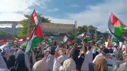 Aksi Bela Palestina Jilid II, Ribuan Warga Padati Stadion Wibawa Mukti Cikarang