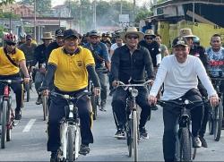 Semarak HUT Ke-18 Pidie Jaya, Bupati dan Wakapolres Gowes Bareng  Masyarakat