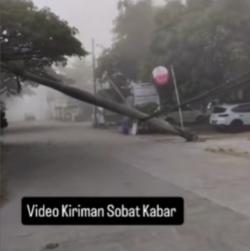 Angin Kencang Terjang Cilegon, Pohon Tumbang Timpa Jalanan di Taman Cilegon Indah