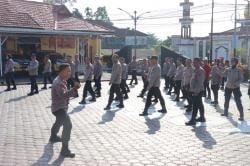 Asah Kemampuan, Anggota Polres Kobar Gelar Latihan Beladiri Polri  ‎