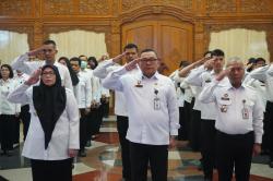 Kemenkum Jateng Ikuti Apel Pagi Bersama Kemenko Kumham Imipas