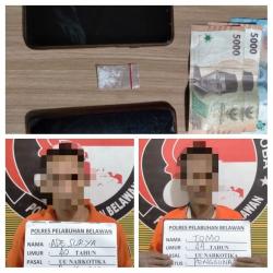 Main Sabu di Helvetia, Dua Pria Diciduk Sat Narkoba Polres Belawan