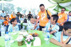 FOTO: Momen Penyandang Disabilitas dan ABK Ikuti Bukit Barisan Fun Run 5K di Medan