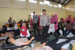 Aksi Donor Darah Polres Kuningan, Kumpulkan 73 Labu untuk Kemanusiaan