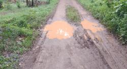 25 Tahun Jalan Rusak di Kampung Tambakaso Kabupaten Serang, Tak Pernah Tersentuh Dana Desa