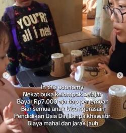 Viral Ibu Ini Buka Kelompok Belajar Biaya Murah cuma Rp7.000, Respons Biaya PAUD Mahal