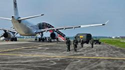 FOTO:  Ada Ancaman Bom Lagi, TNI lakukan Tindakan Darurat Terhadap Pesawat Saudi Arabian Airlines