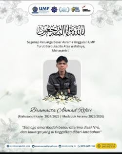 UMP Berduka, Mahasiswa Berprestasi Bramasta Ahmad Rifai Berpulang Akibat Tenggelam