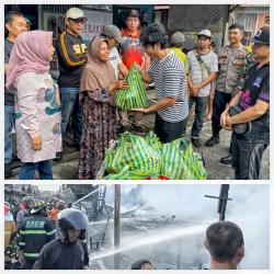 Forum Relawan Damkar Palangka Raya Serahkan 22 Paket Sembako untuk Korban Kebakaran Komplek Puntun
