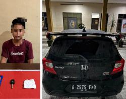 Pengedar Narkoba Ditangkap di Palangka Raya, 5,41 Gram Sabu Disita dari Dalam Mobil