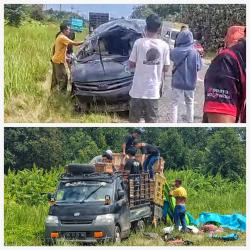 Kecelakaan Avanza dan Pikap di Palangka Raya, Seorang Wanita Tewas