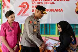 Keceriaan Polres Kendal Bersama Siswa SLB ABC Swadaya di Momentum HUT Bhayangkara 79