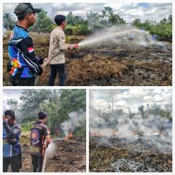 Tim Dalkarhutla Dishut Kalteng Berhasil Padamkan Dua Titik Kebakaran Lahan di Palangka Raya