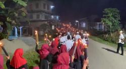 Spektakuler! Pawai Obor dan Shalawat Sambut 1 Muharam di Lebak
