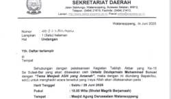 Pemkab Soppeng Terbitkan Surat Edaran Dorong ASN Ikut Kajian Islam