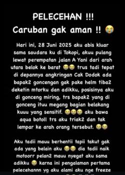 Dua orang Wanita di Madiun Diduga Jadi Korban Pelecehan Saat Mengendarai Motor