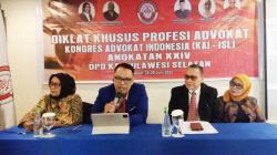 21 Peserta Ikuti DKPA Angkatan XXIV, DPD KAI Sulsel Komitmen Lahirkan Advokat  Berintegritas